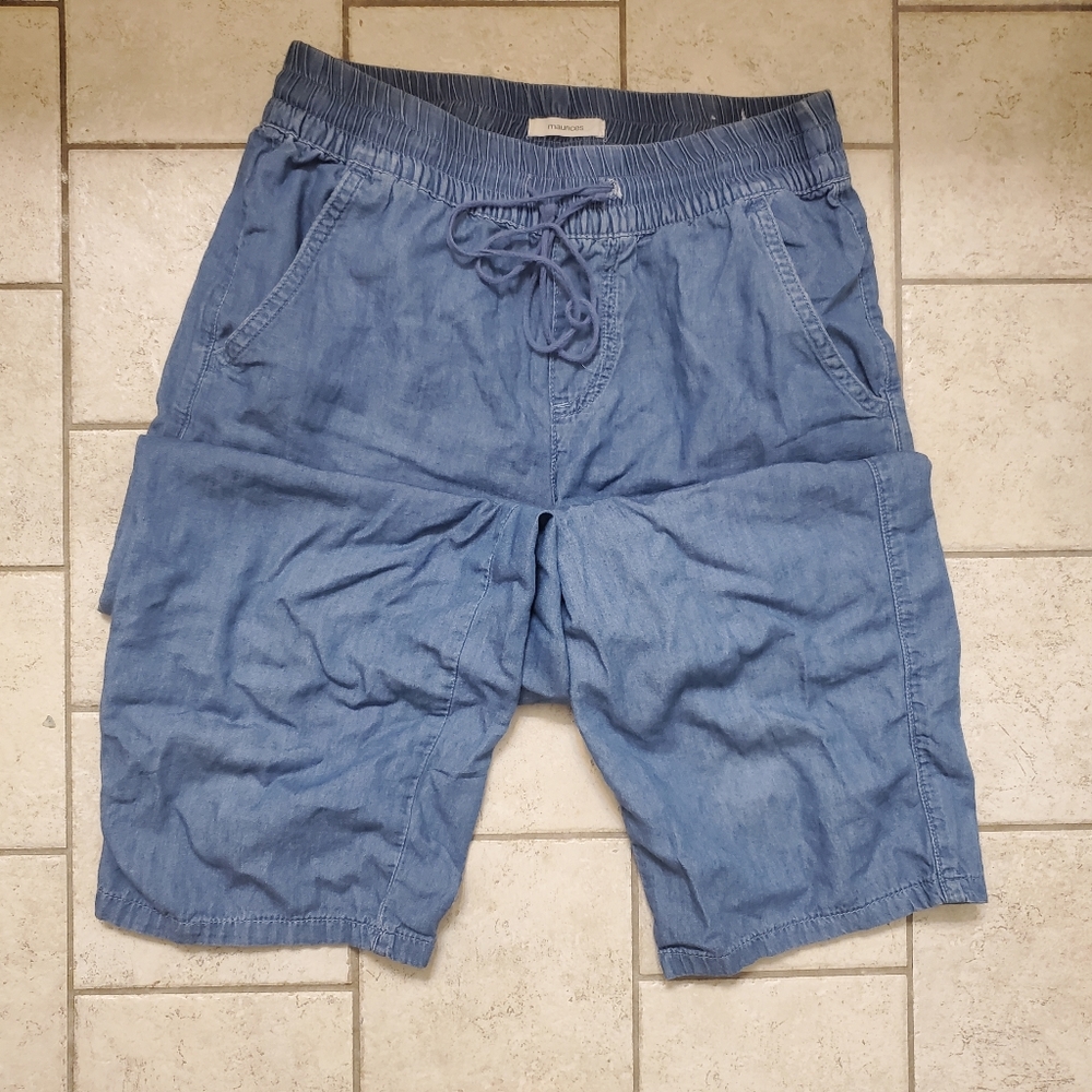 Blue Straight Legged Capris